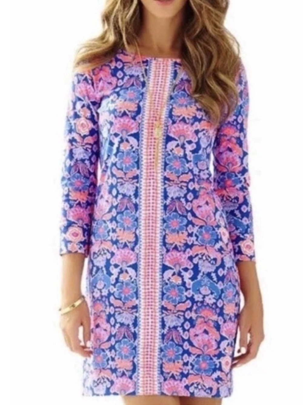 Lilly Pulitzer Marlowe Iris Blue Werk It Dress Pima Floral Women's Small XS NWT